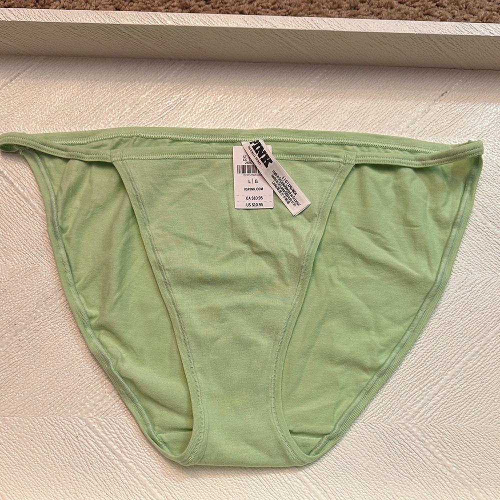 Five pieces,PINK Victoria's Secret Light Green Kids Bottoms, five pieces.